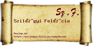 Szilágyi Felícia névjegykártya