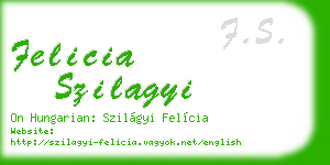 felicia szilagyi business card