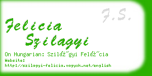 felicia szilagyi business card